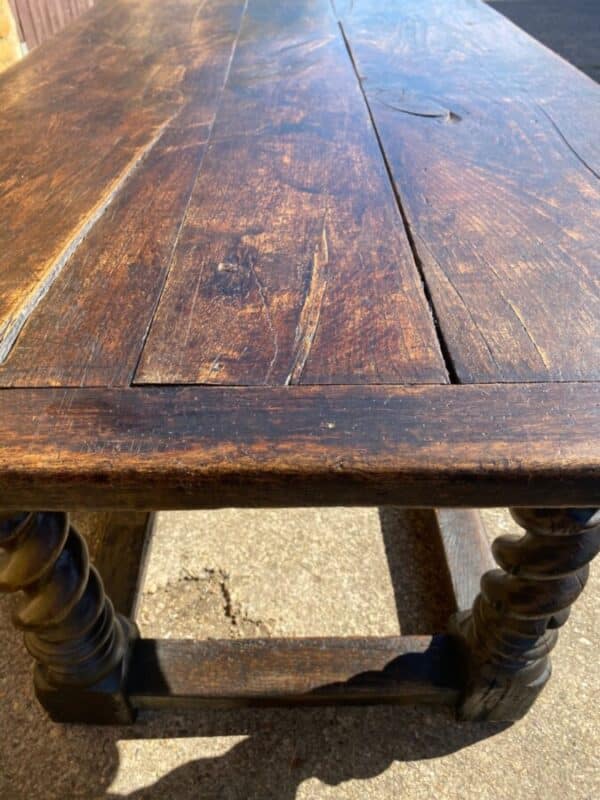 Antique Period Jacobean Oak Refectory Dining Table, circa 1620 - Image 15