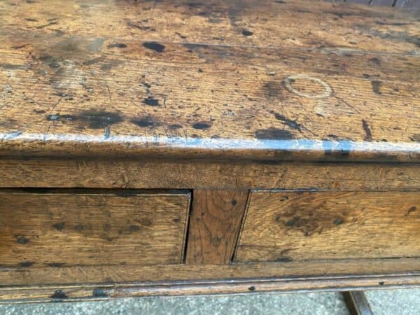 Antique Early Georgian Country Oak Sideboard Base, c 1760 - Image 8