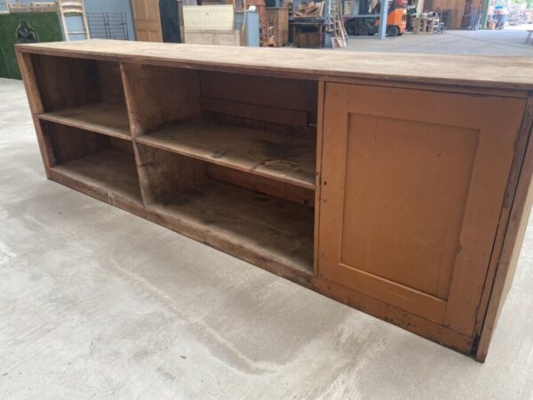 Antique Mahogany Shop 3m Workbench Island Counter, c 1890 L300 Mahogany Miscellaneous 5