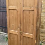 Antique French Pine Hall Robe Cupboard, c 1880 Antique Miscellaneous