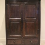 Antique Queen Anne Period Oak Housekeeper’s Cupboard Press Wardrobe, c 1700 Antique Miscellaneous