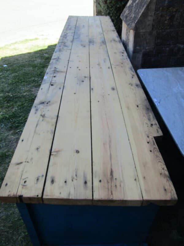 Antique Kitchen Large Base Cupboards Island Workbench, c 1860 - Image 2