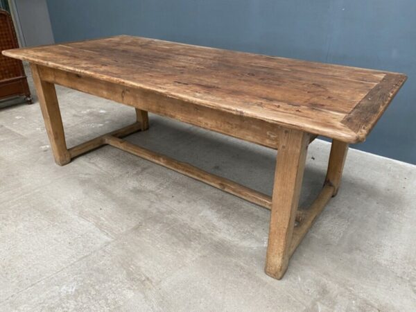 Antique Georgian Pine Farmhouse Rectangular Dining Table, c 1810. L212 - Image 2