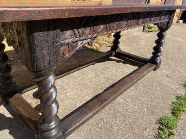 Antique Period Jacobean Oak Refectory Dining Table, circa 1620 - Image 2