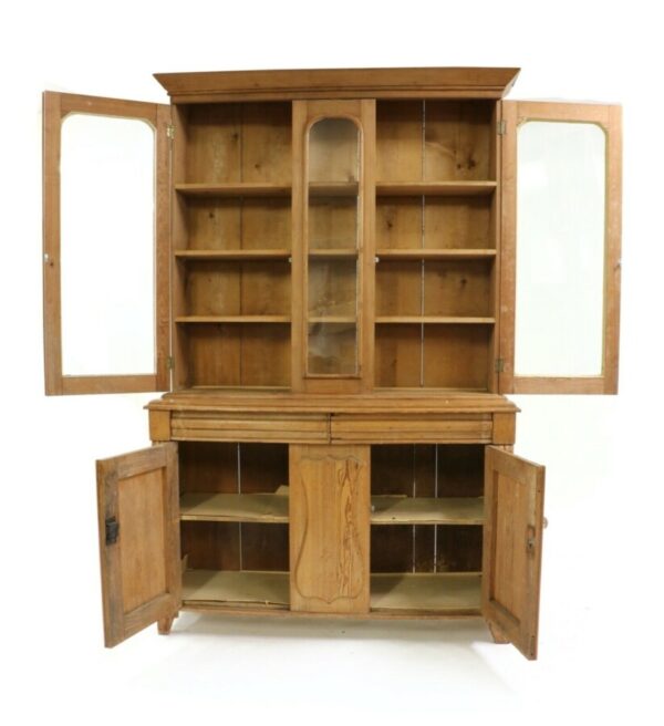 Antique Pine English Country Housekeeper’s Dresser Cupboard, c 1890 Antique Miscellaneous 4