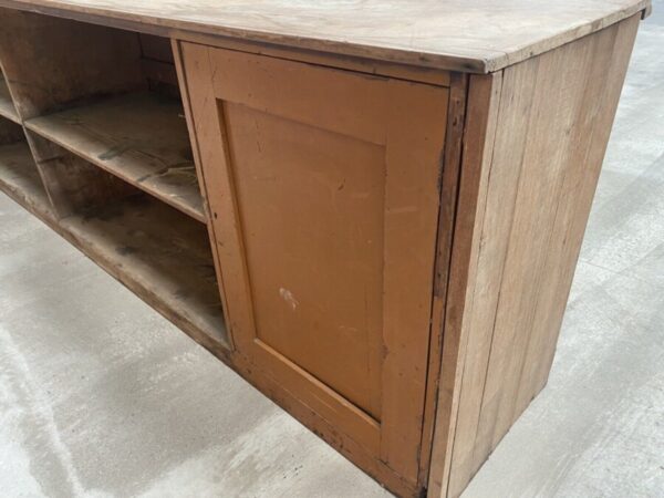 Antique Mahogany Shop 3m Workbench Island Counter, c 1890 L300 - Image 9