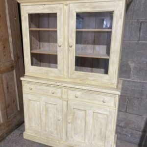 Vintage Painted Pine Glazed Dresser Pantry Housekeeper’s Cupboard Antique Miscellaneous