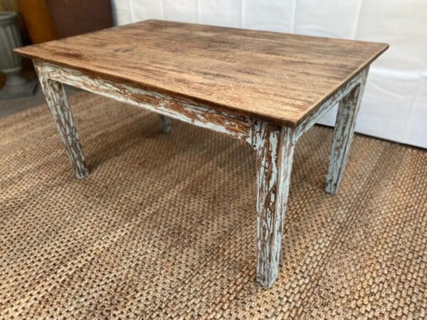 Antique Solid Oak Farmhouse Table, c 1890