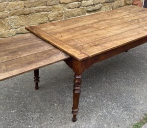 Antique French Cherrywood Refectory Dining Table, c 1830. L252 Dining Miscellaneous