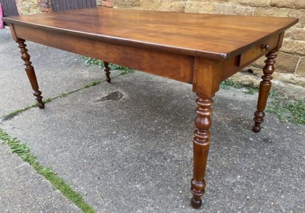 Antique French Cherrywood Refectory Dining Table, c 1850. L180 Dining Miscellaneous 3