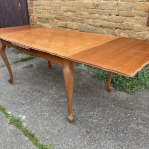Vintage French Walnut Art Deco Extending Dining Table, c 1920 L254 Dining Miscellaneous
