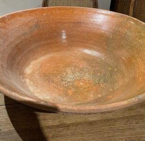 Antique French Pancheon Tian Terracotta Very Large Bowl, c 1880 Antique Miscellaneous