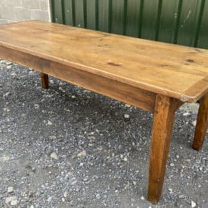 Antique French Pine & Oak Refectory Dining Table, c 1800 Dining Miscellaneous