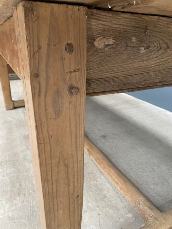 Antique Georgian Pine Farmhouse Rectangular Dining Table, c 1810. L212 - Image 10