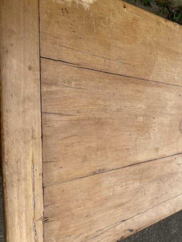 Antique Pine Farmhouse Refectory Dining Table, c 1880 - Image 8