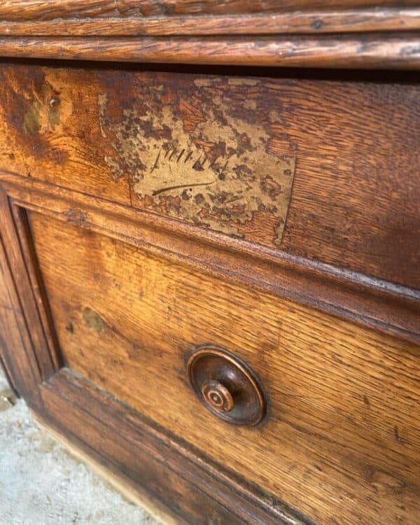 Antique French 19th Century Oak & Pine Apothecary Shop Cabinet Cupboard - Image 4