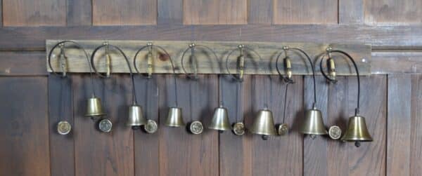 Set Of 7 Victorian Brass Servant Bells SAI2860 - Image 10