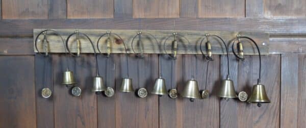 Set Of 7 Victorian Brass Servant Bells SAI2860 Miscellaneous 12