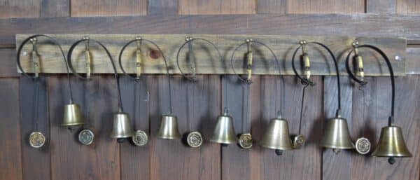 Set Of 7 Victorian Brass Servant Bells SAI2860