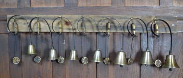 Set Of 7 Victorian Brass Servant Bells SAI2860 Miscellaneous 3