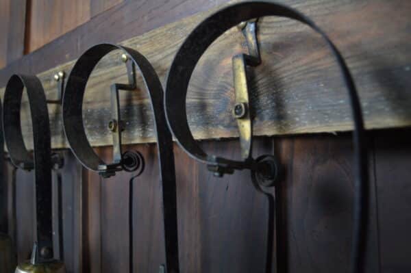 Set Of 7 Victorian Brass Servant Bells SAI2860 - Image 5
