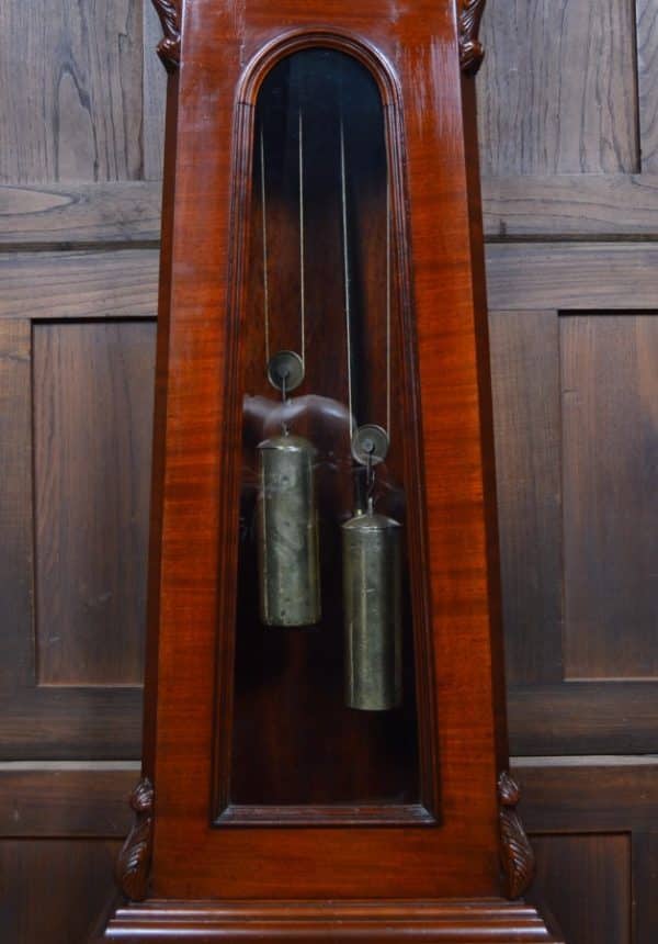 Scottish Victorian Drumhead Grandfather Clock SAI2858 - Image 11