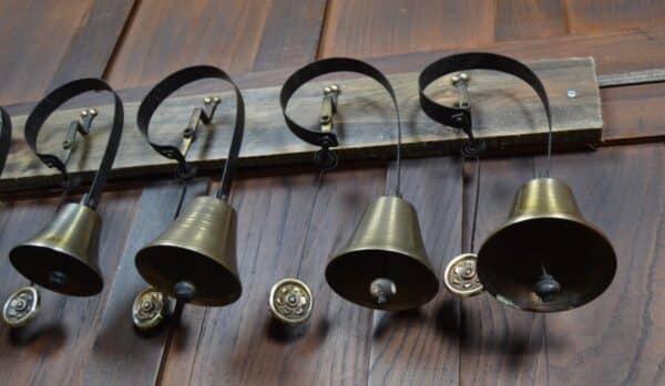 Set Of 7 Victorian Brass Servant Bells SAI2860 - Image 3
