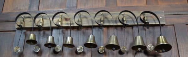 Set Of 7 Victorian Brass Servant Bells SAI2860 - Image 2