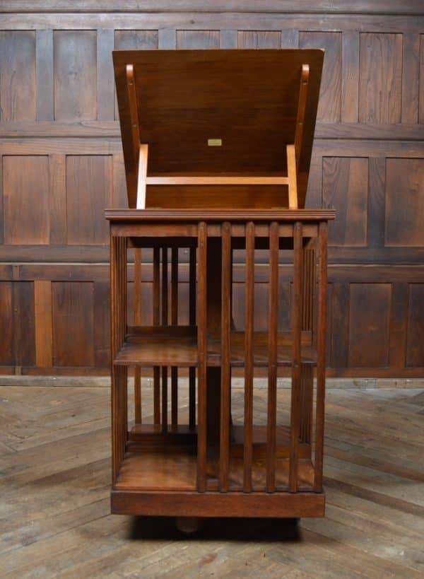 Edwardian Oak Revolving Bookcase SAI2869 Antique Bookcases 11