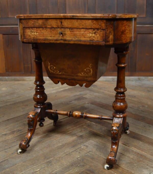 Victorian Walnut Work Table SAI2853 Antique Furniture 3