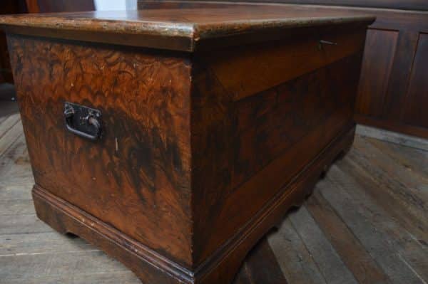 Victorian Pine Blanket Box / Storage Box SAI2870 - Image 7