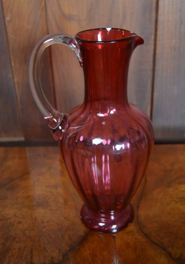 Victorian Cranberry Glass Water Jug SAI2882
