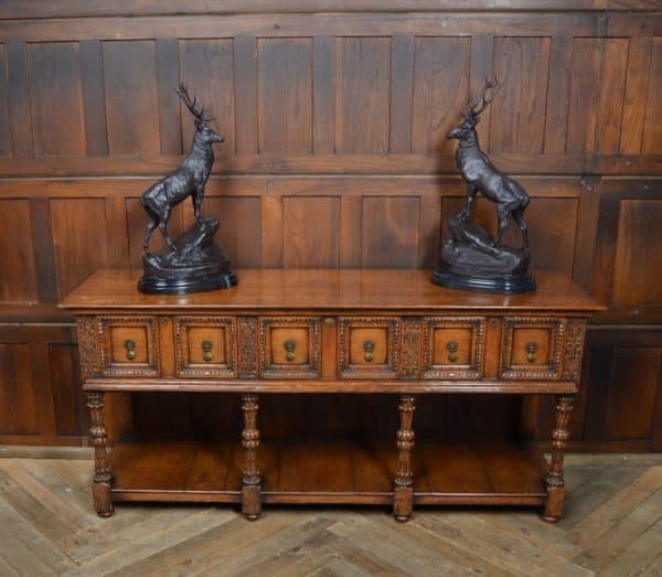 Edwardian Oak Pot Board Dresser Base SAI2874