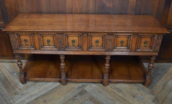Edwardian Oak Pot Board Dresser Base SAI2874 - Image 7