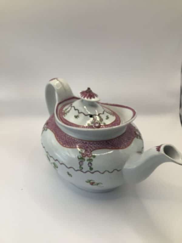 Superb New Hall Boat Shape Teapot pattern 173 - Image 2