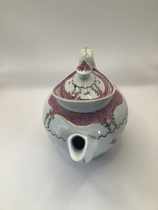 Superb New Hall Boat Shape Teapot pattern 173 - Image 3