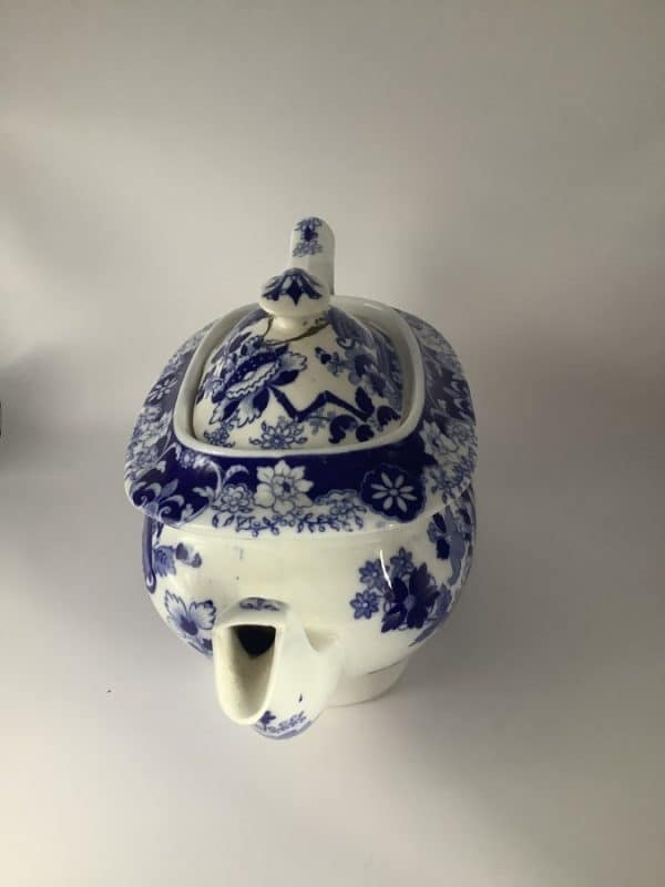 Hilditch Covered Vase Pattern Teapot Circa 1825 Chinoiserie Antique Ceramics 6