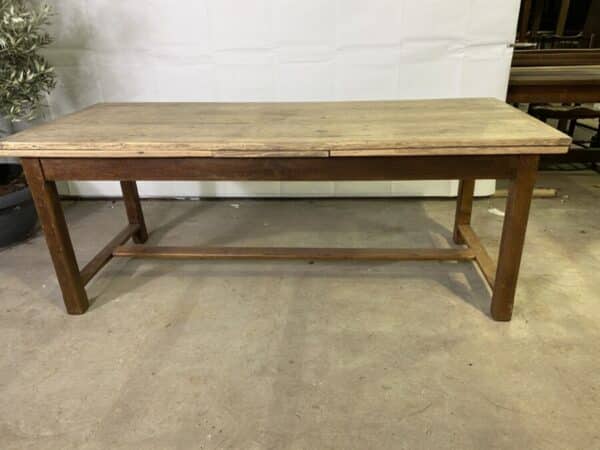 Antique French Oak Refectory 12 seater Extending Scrub Top Dining Table, c 1870 Antique French Miscellaneous 4