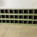 Antique Painted Pine Pigeonholes Green Industrial, c 1920 Dining Miscellaneous