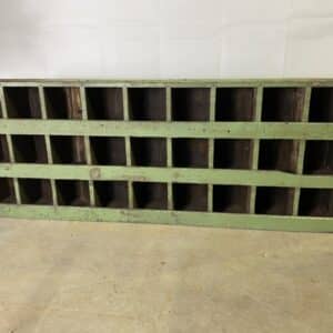 Antique Painted Pine Pigeonholes Green Industrial, c 1920 Dining Miscellaneous 3