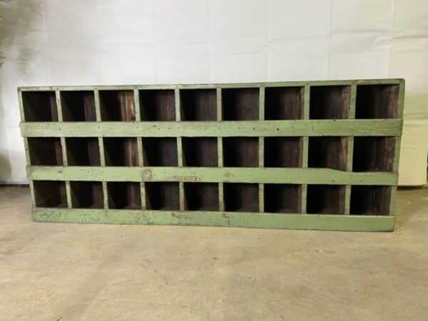 Antique Painted Pine Pigeonholes Green Industrial, c 1920 Dining Miscellaneous 5