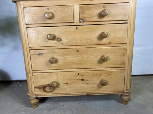 Antique Victorian Pine Two/Three Chest of Drawers, c 1870 - Image 3