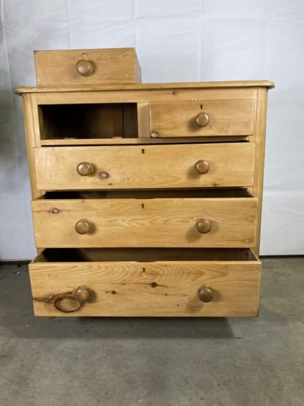 Antique Victorian Pine Two/Three Chest of Drawers, c 1870 - Image 11