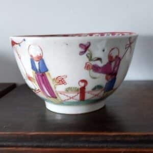 Georgian New Hall Porcelain Pattern 20 Tea Bowl Chinoiserie Antique Ceramics 3