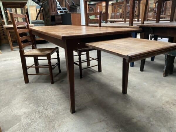 Antique French Cherrywood Refectory Dining Table, c 1860 - Image 7