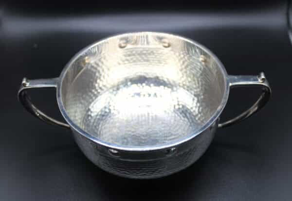 Chester Silver Arts And Crafts Boxed Bowl & Spoon - Image 5