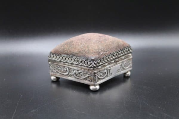 Silver Pin Cushion Topped Box