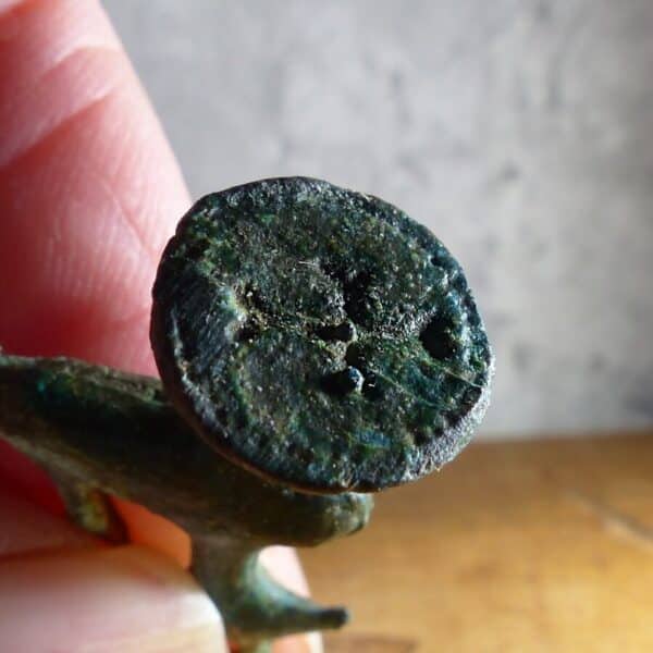 ANCIENT BYZANTINE CRUSADERS BRONZE SEAL WITH INTAGLIO CROSS (Ref: 5034) Antique Collectibles 8