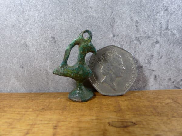 ANCIENT BYZANTINE CRUSADERS BRONZE SEAL WITH INTAGLIO CROSS (Ref: 5034) Antique Collectibles 13