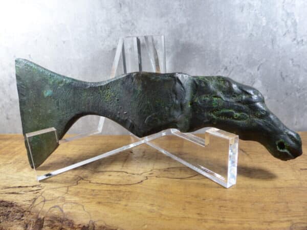 (RESERVED) Bronze Age Axe Head, Horse Head ‘Sagaris’ (Ref: 40744) Antique Collectibles 3